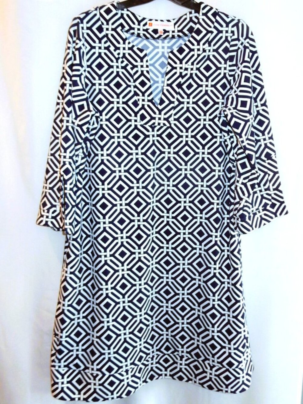 Jude Connally "Megan" Black & White Knit Dress in Size L